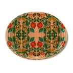 Pomegranate Migration Birchwood Decorative Tray - Oval Kitchen & Dining La Vie Bien Pomegranate Migration Birchwood Decorative Tray - Oval