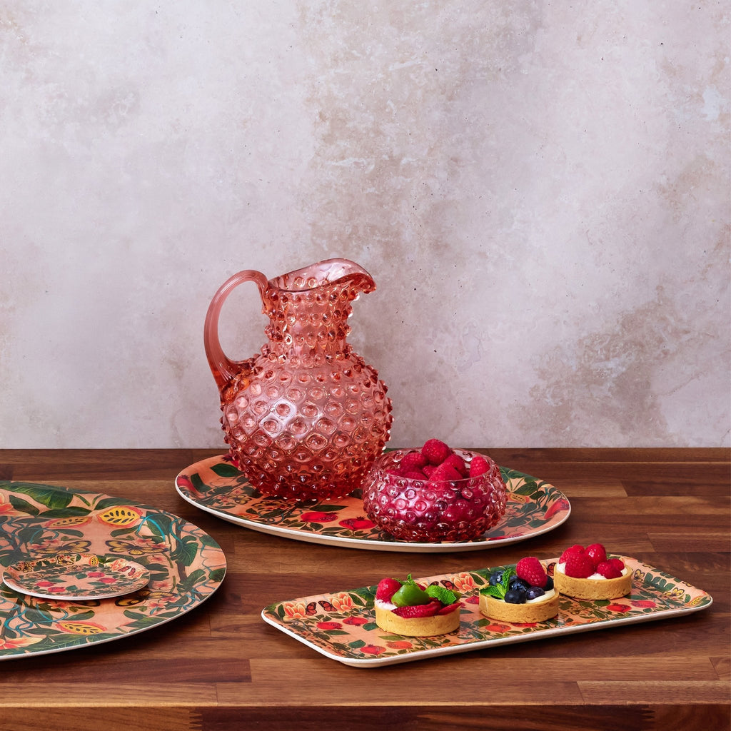 Pomegranate Migration Birchwood Decorative Tray - Oval Kitchen & Dining La Vie Bien Pomegranate Migration Birchwood Decorative Tray - Oval