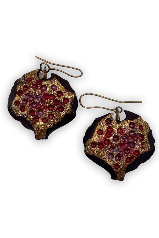 Pomegranate Wood Earrings earrings La Vie Bien Pomegranate Wood Earrings