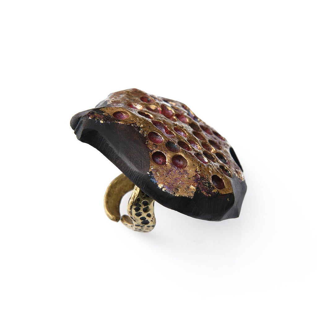 Pomegranate Wooden Ring ring La Vie Bien Pomegranate Wooden Ring
