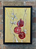 Pomegranates on Gold Painting Canvas Art La Vie Bien Pomegranates on Gold Painting
