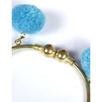 PomPom Brass Cuff Bracelet - Thailand Jewelry La Vie Bien PomPom Brass Cuff Bracelet - Thailand
