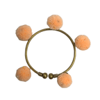 PomPom Brass Cuff Bracelet - Thailand Jewelry La Vie Bien PomPom Brass Cuff Bracelet - Thailand