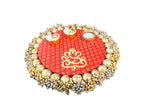 Pooja Thali with Ganesha & Gota Mandir items La Vie Bien Pooja Thali with Ganesha & Gota