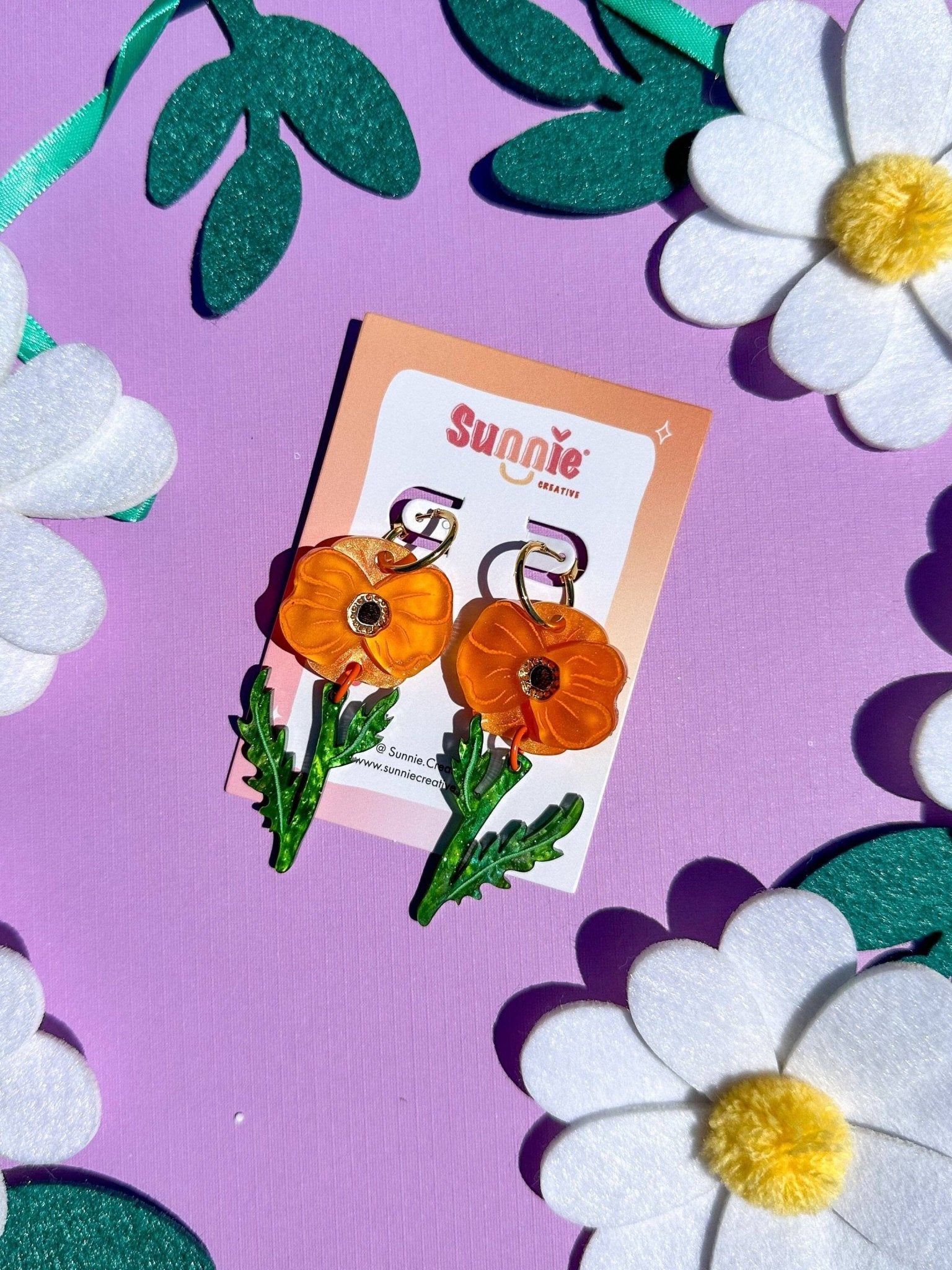 Poppy Bloom Earrings Earrings La Vie Bien Poppy Bloom Earrings