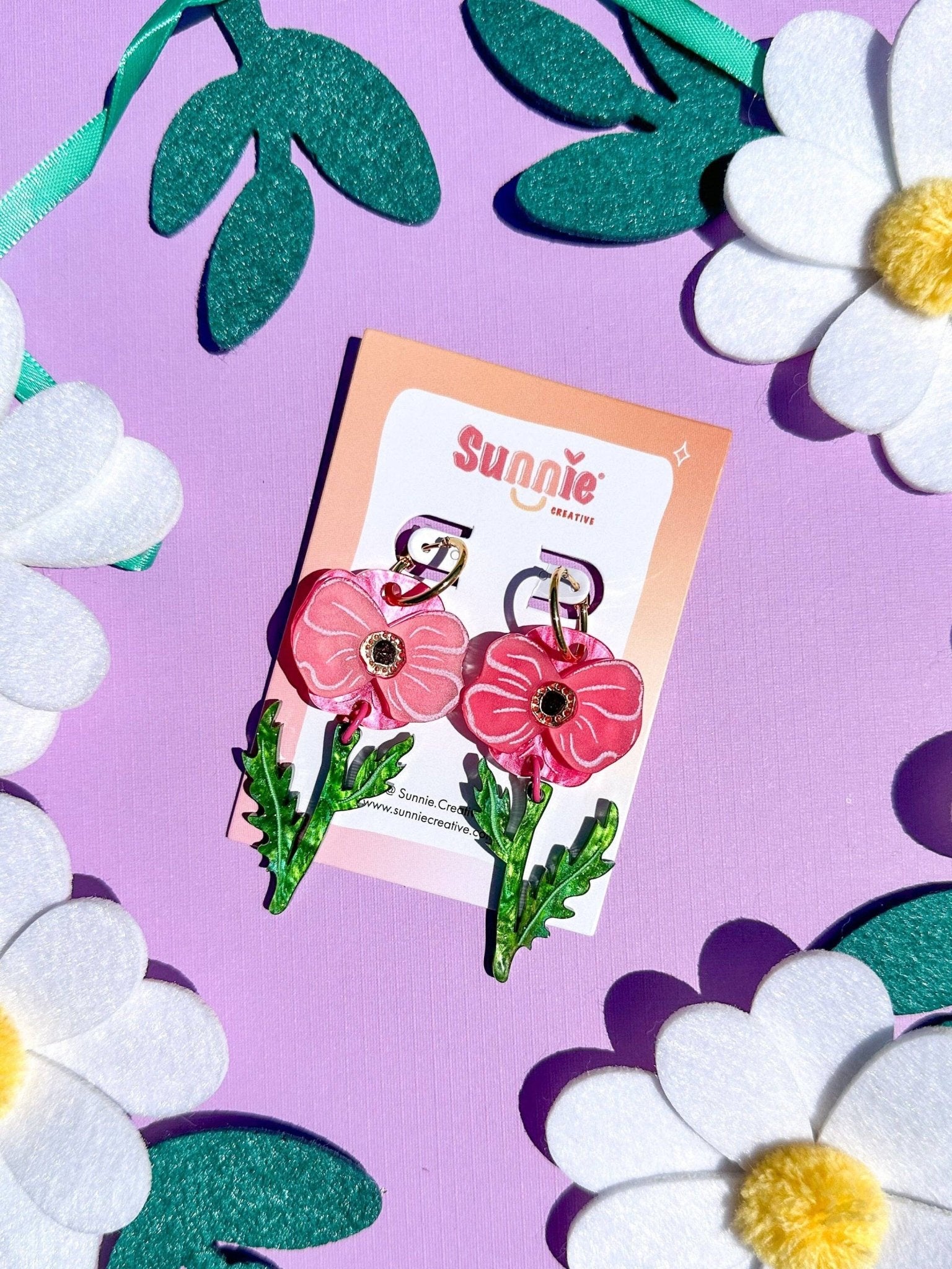 Poppy Bloom Earrings Earrings La Vie Bien Poppy Bloom Earrings