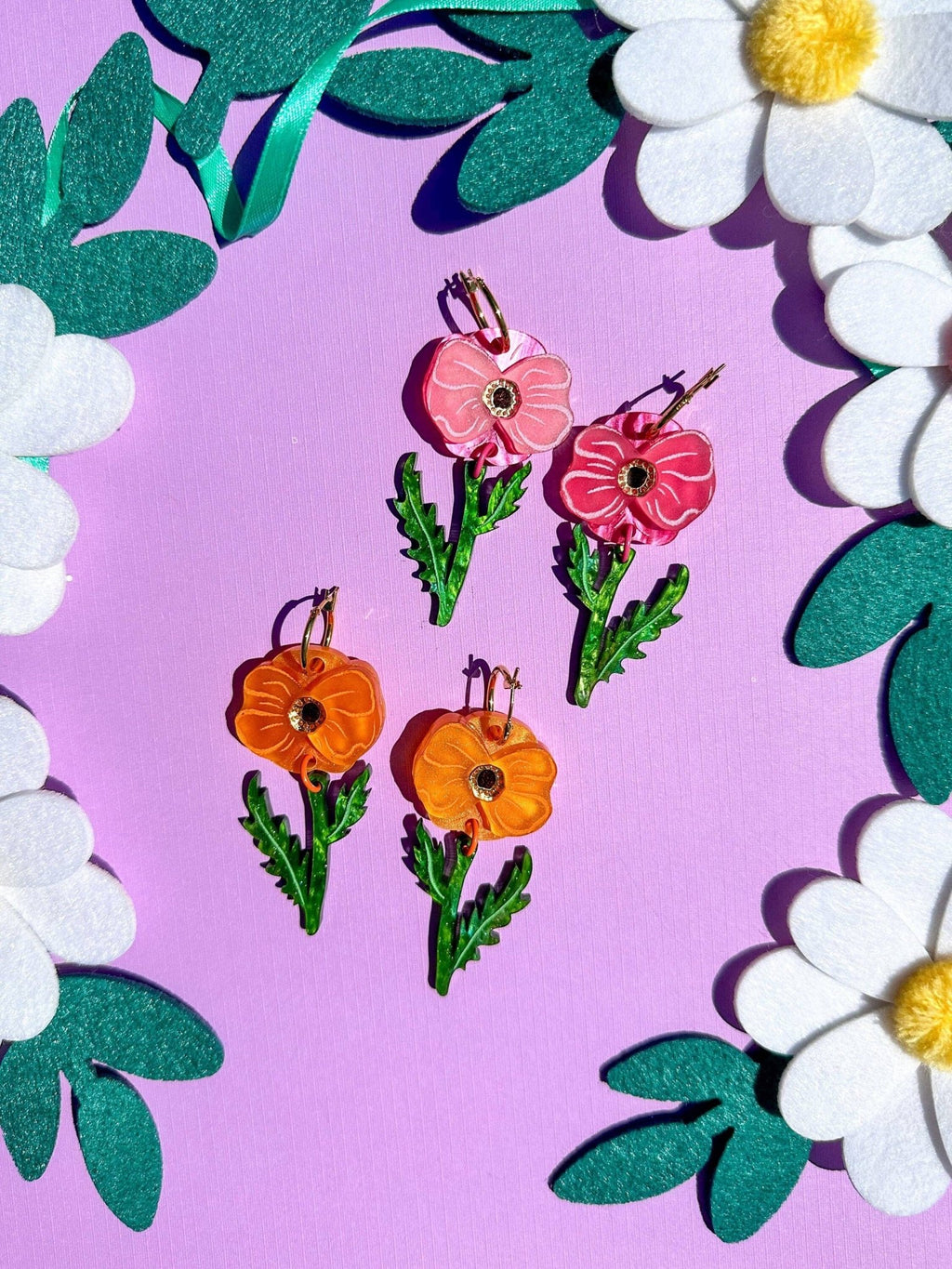 Poppy Bloom Earrings Earrings La Vie Bien Poppy Bloom Earrings