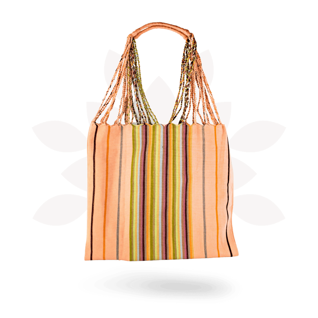 Poppy Woven Striped Tote | Hammock Bag - Mexico Bags La Vie Bien Poppy Woven Striped Tote | Hammock Bag - Mexico