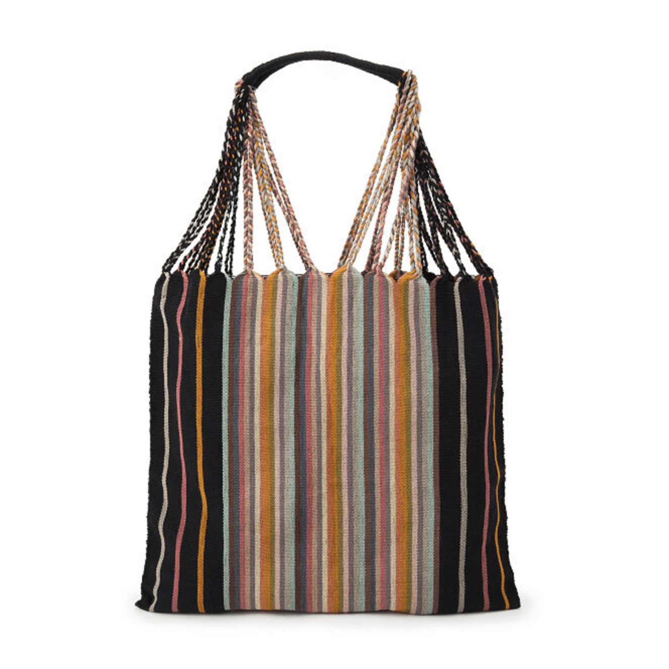 Poppy Woven Striped Tote | Hammock Bag - Mexico Bags La Vie Bien Poppy Woven Striped Tote | Hammock Bag - Mexico