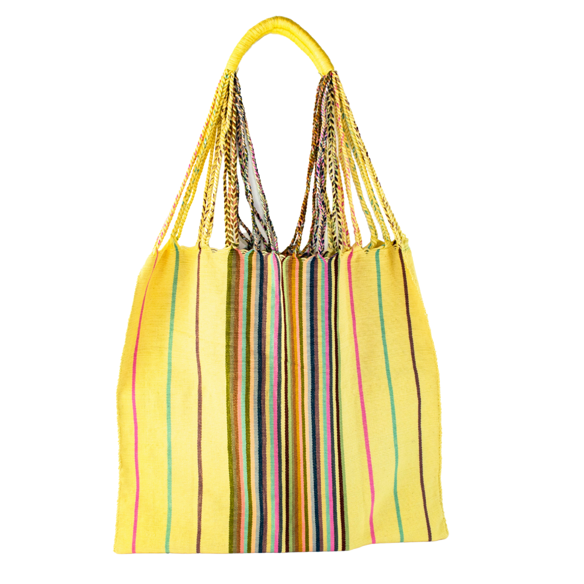 Poppy Woven Striped Tote | Hammock Bag - Mexico Bags La Vie Bien Poppy Woven Striped Tote | Hammock Bag - Mexico