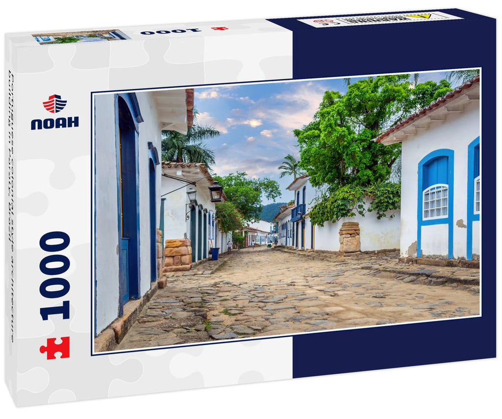 Portuguese colonial style architecture building in Paraty, Brazil 1000pc Puzzle La Vie Bien Portuguese colonial style architecture building in Paraty, Brazil 1000pc Puzzle