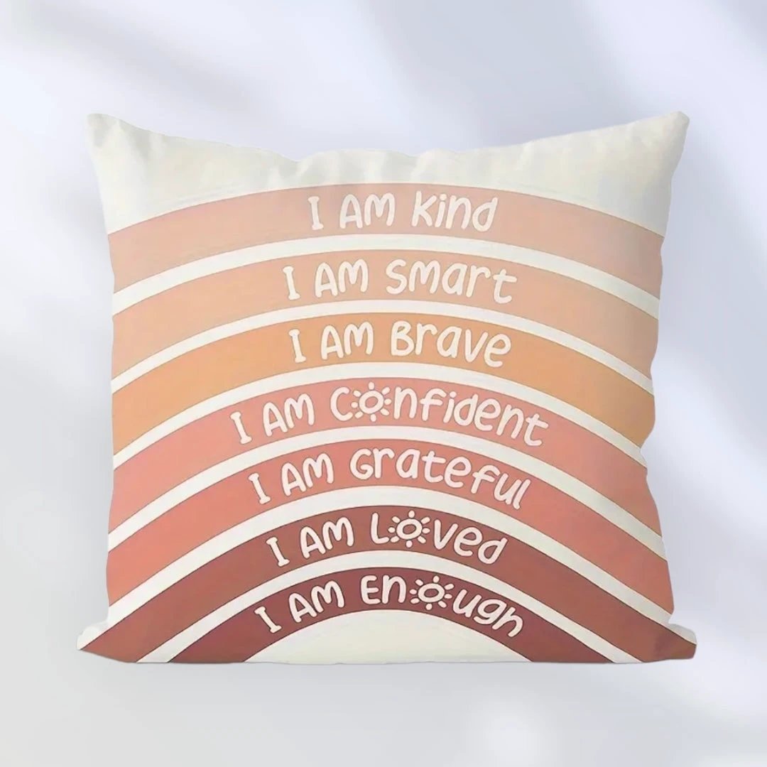 Positive Affirmations Decorative Pillow Cover by Parker + Kay Creative