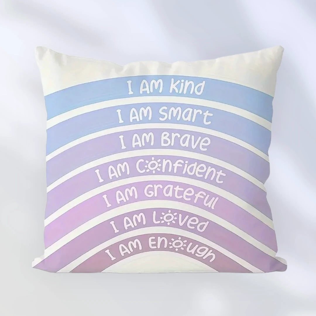 Positive Affirmations Decorative Pillow Cover by Parker + Kay Creative