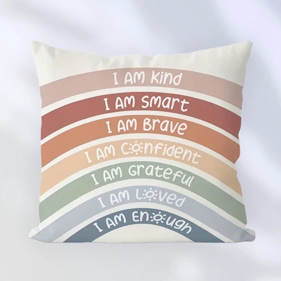 Positive Affirmations Decorative Pillow Cover by Parker + Kay Creative