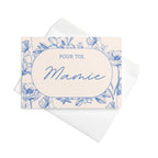 Pour toi, mamie French grandma birthday Greeting card with envelope for special occasions by La Vie Bien