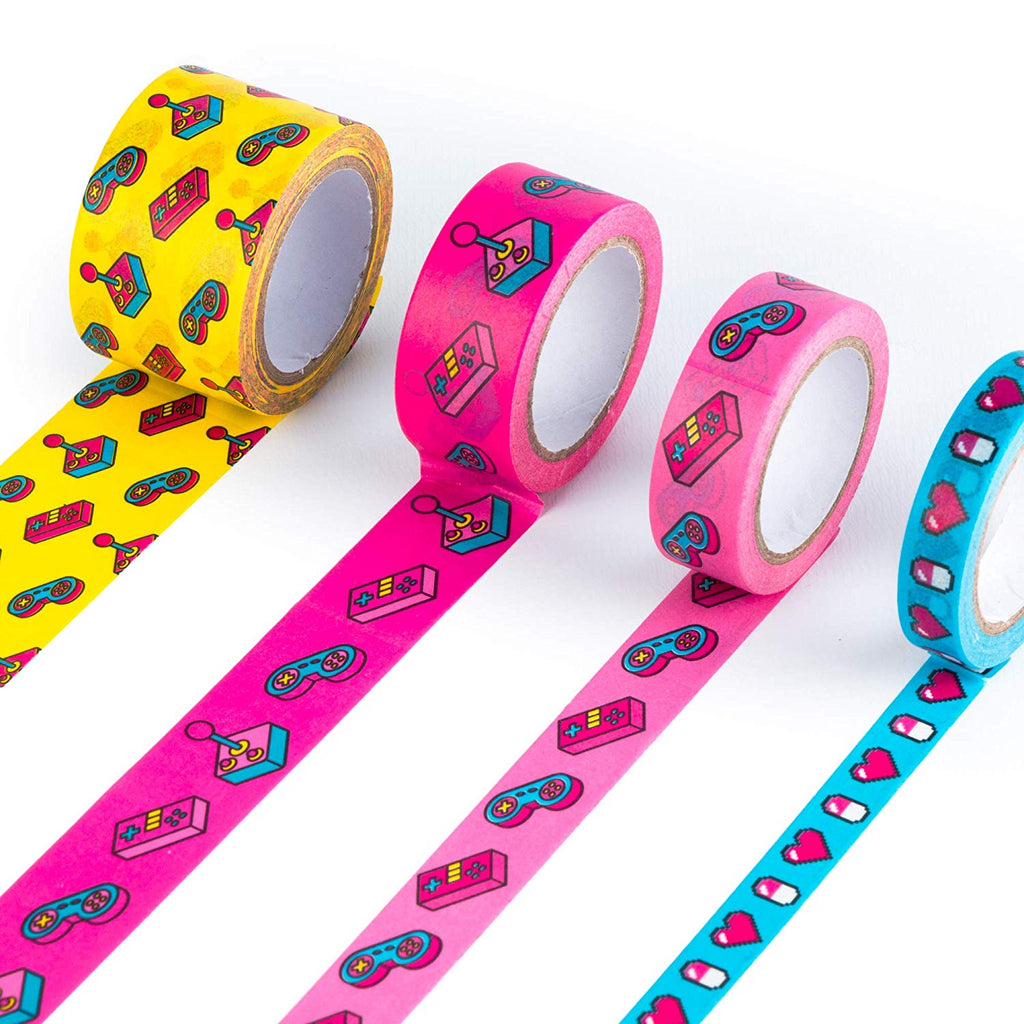 Power Up Decorative Washi Tape in Set of 4 | 90's Y2K Retro Washi Tape La Vie Bien Power Up Decorative Washi Tape in Set of 4 | 90's Y2K Retro