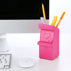 Power Up Retro Arcade Style Pen Pot | Pencil Cup in Hot Pink Desk Accessories La Vie Bien Power Up Retro Arcade Style Pen Pot | Pencil Cup in Hot Pink