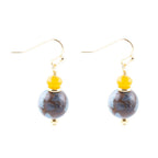 Prairie Quartz and Jade Drop Earrings