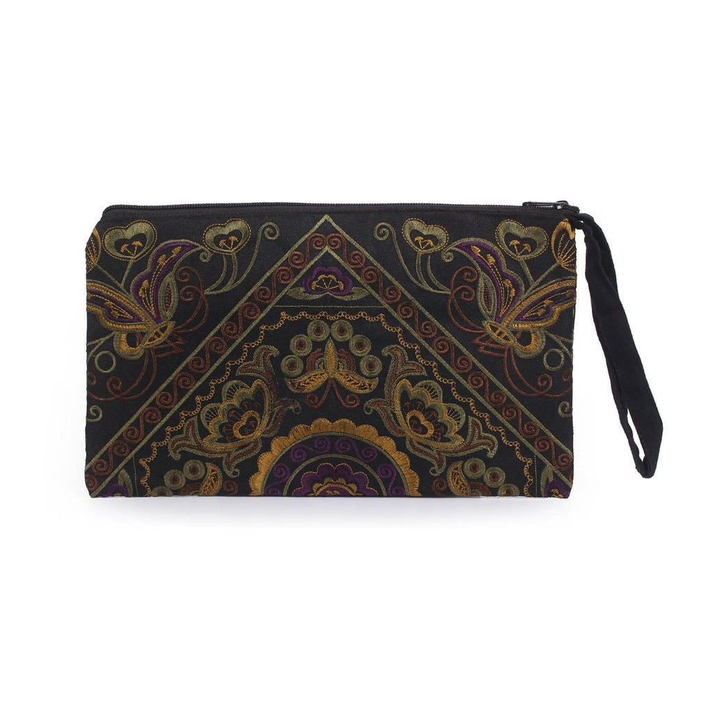 Prani Embroidered Hmong Wristlet - Thailand Bags La Vie Bien Prani Embroidered Hmong Wristlet - Thailand