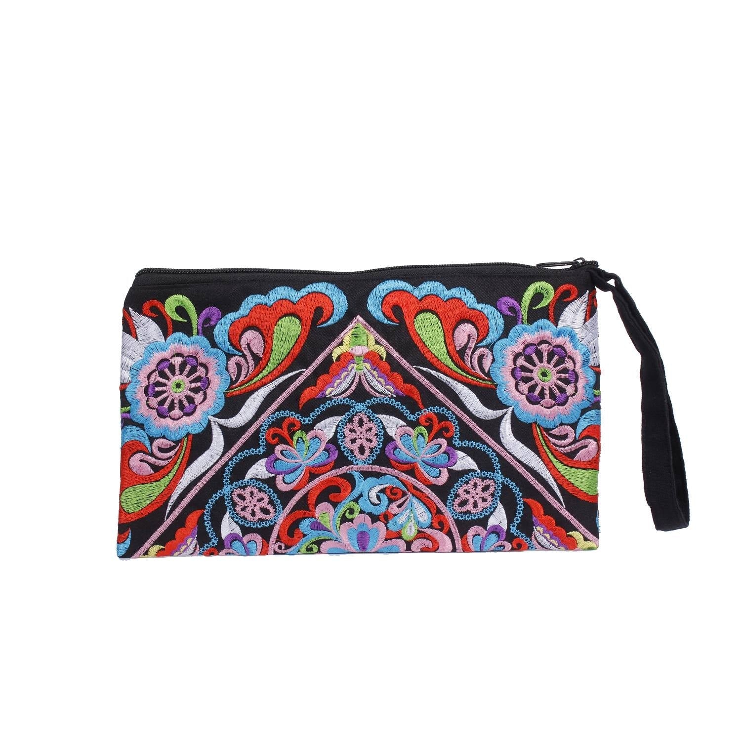 Prani Embroidered Hmong Wristlet - Thailand Bags La Vie Bien Prani Embroidered Hmong Wristlet - Thailand