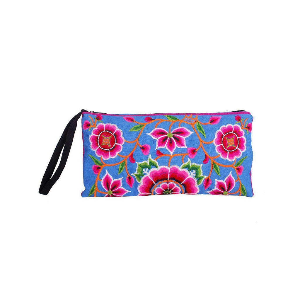 Prani Embroidered Hmong Wristlet - Thailand Bags La Vie Bien Prani Embroidered Hmong Wristlet - Thailand