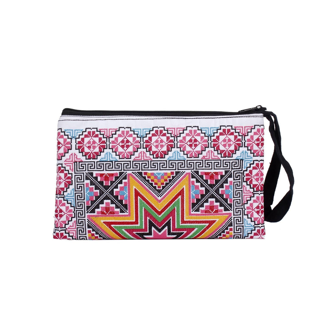 Prani Embroidered Hmong Wristlet - Thailand Bags La Vie Bien Prani Embroidered Hmong Wristlet - Thailand