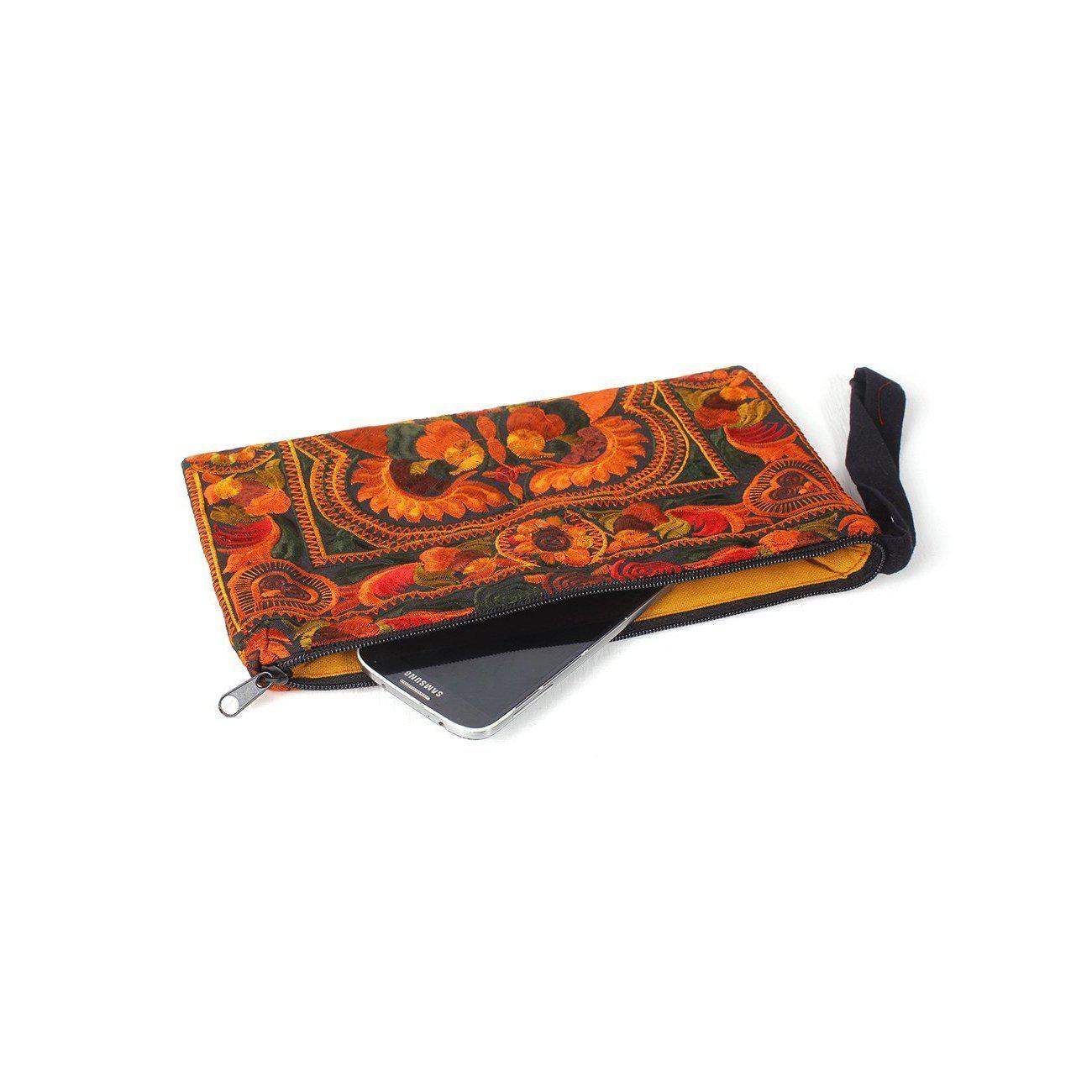 Prani Embroidered Hmong Wristlet - Thailand Bags La Vie Bien Prani Embroidered Hmong Wristlet - Thailand