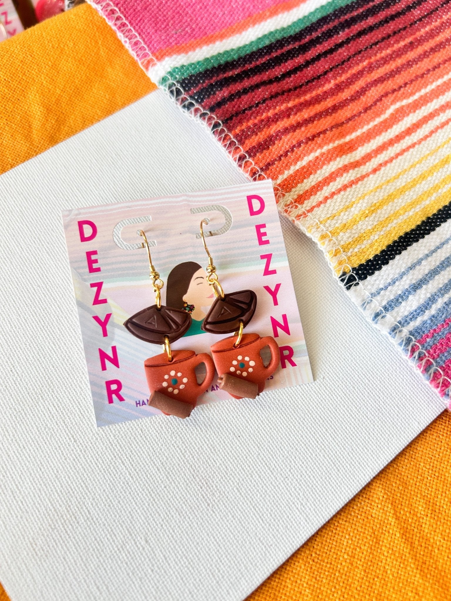 Pre Order: Abuelita Hot Chocolate Earrings La Vie Bien Pre Order: Abuelita Hot Chocolate