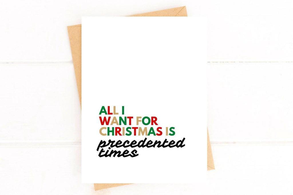 Precedented Times Holidays Card, 2022 Christmas Card, 2022 Holiday Card by Five Dot Post