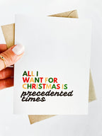 Precedented Times Holidays Card, 2022 Christmas Card, 2022 Holiday Card by Five Dot Post