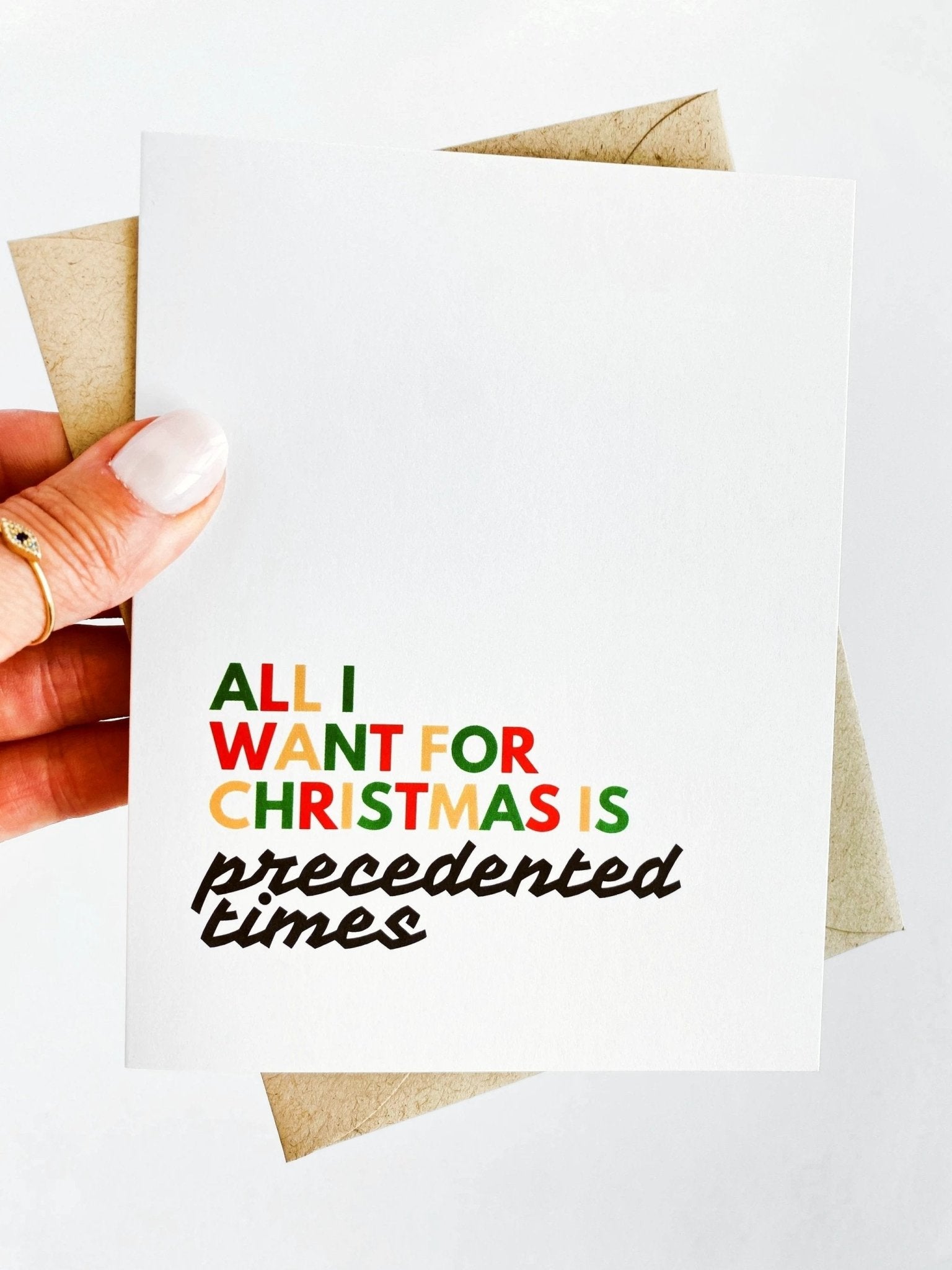 Precedented Times Holidays Card, 2022 Christmas Card, 2022 Holiday Card by Five Dot Post