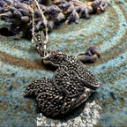 Precious Marcasite Cat Necklace in Sterling Silver Pendant La Vie Bien Precious Marcasite Cat Necklace in Sterling Silver