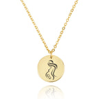 Pregnancy Announcement Engraving Disc Necklace