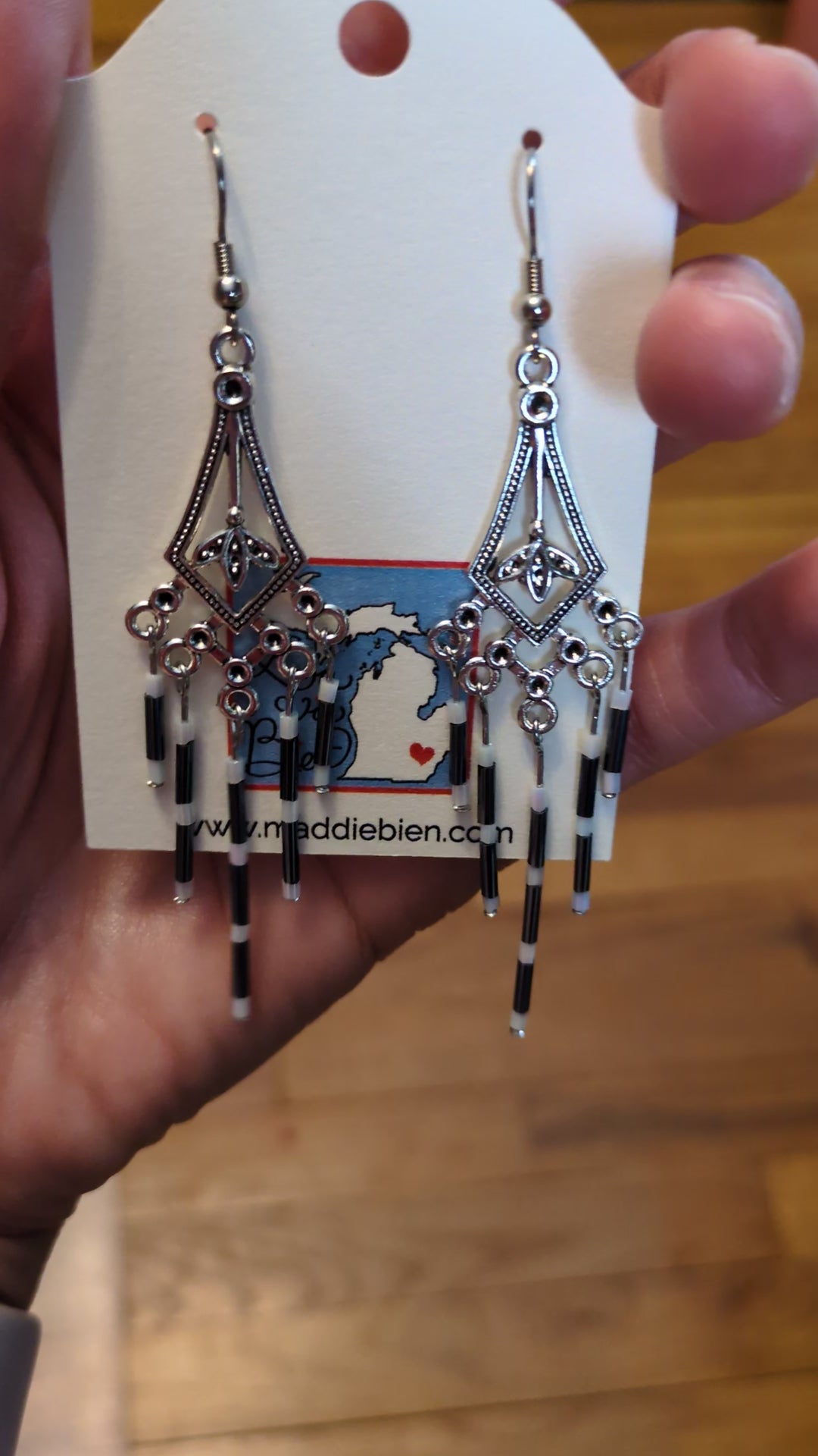 Beaded Chandelier Dangle Earrings: Handmade Bohemian Jewelry