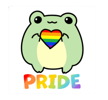 Pride Frog Sticker by RainBee Designs LLC