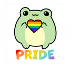 Pride Frog Sticker by RainBee Designs LLC