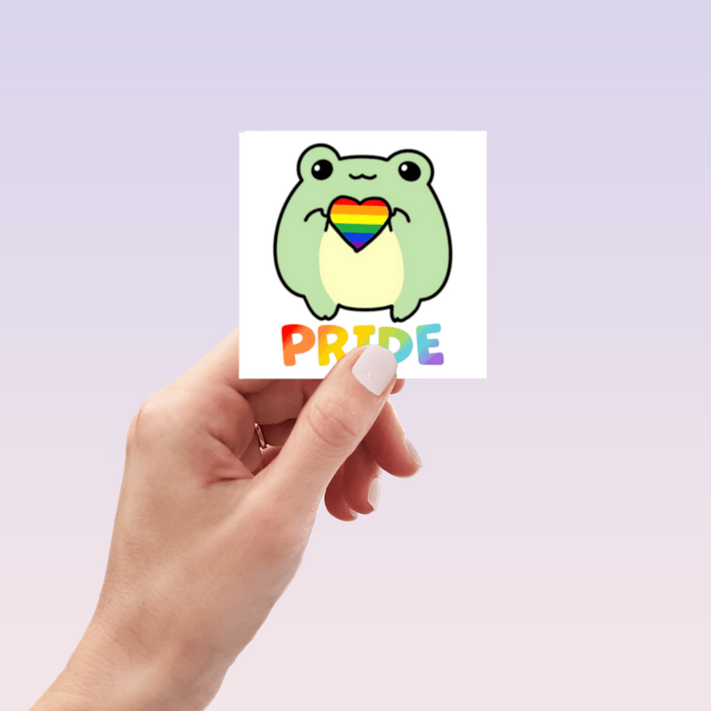 Pride Frog Sticker by RainBee Designs LLC