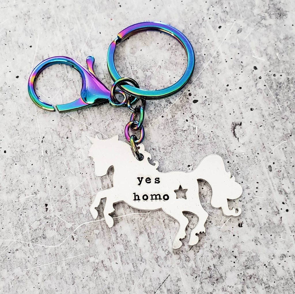 PRIDE Unicorn Keychain Key Chains La Vie Bien PRIDE Unicorn Keychain