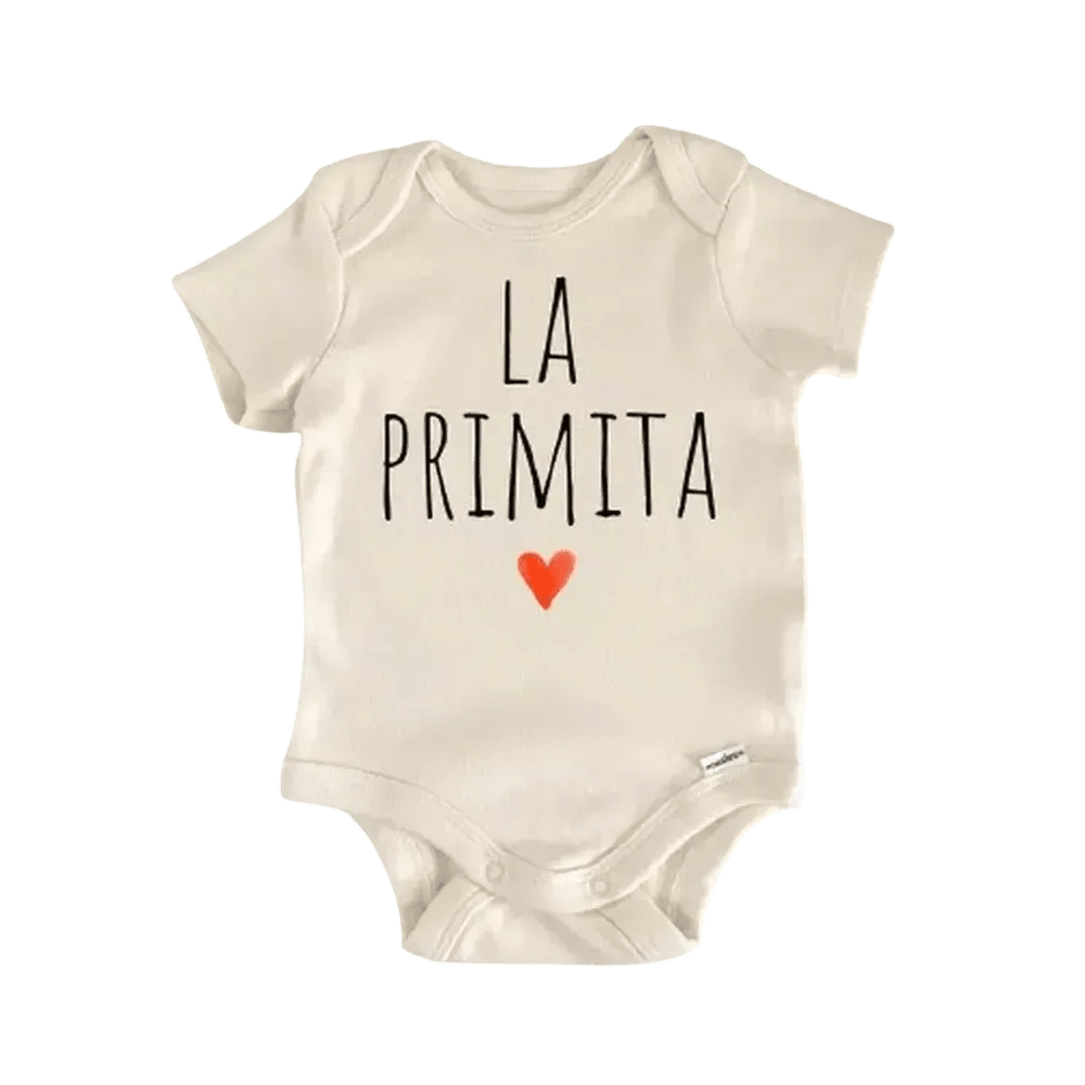 Primita Spanish Cousin Newborn Baby Onesie® Bodysuit Baby Bodysuit La Vie Bien Primita Spanish Cousin Newborn Baby Onesie® Bodysuit