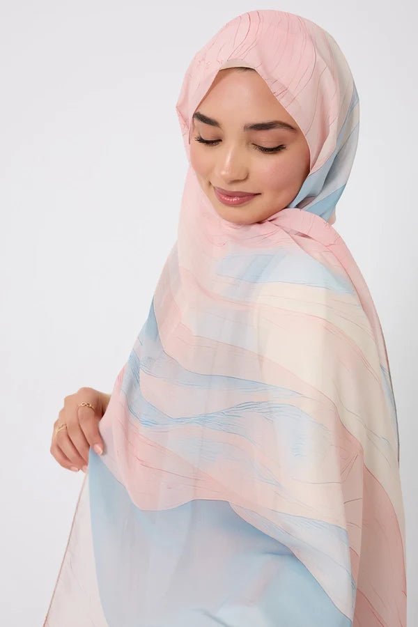 Printed Chiffon Hijab - Inner Flow La Vie Bien Printed Chiffon Hijab - Inner Flow