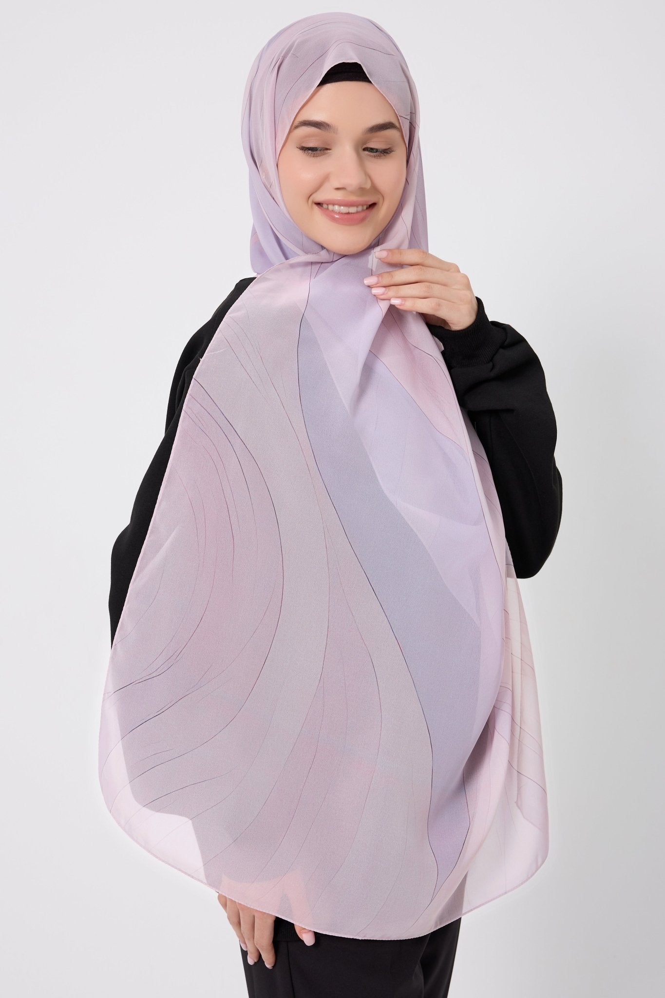 Printed Chiffon Hijab - Inner Flow La Vie Bien Printed Chiffon Hijab - Inner Flow