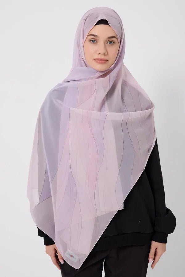 Printed Chiffon Hijab - Inner Flow La Vie Bien Printed Chiffon Hijab - Inner Flow