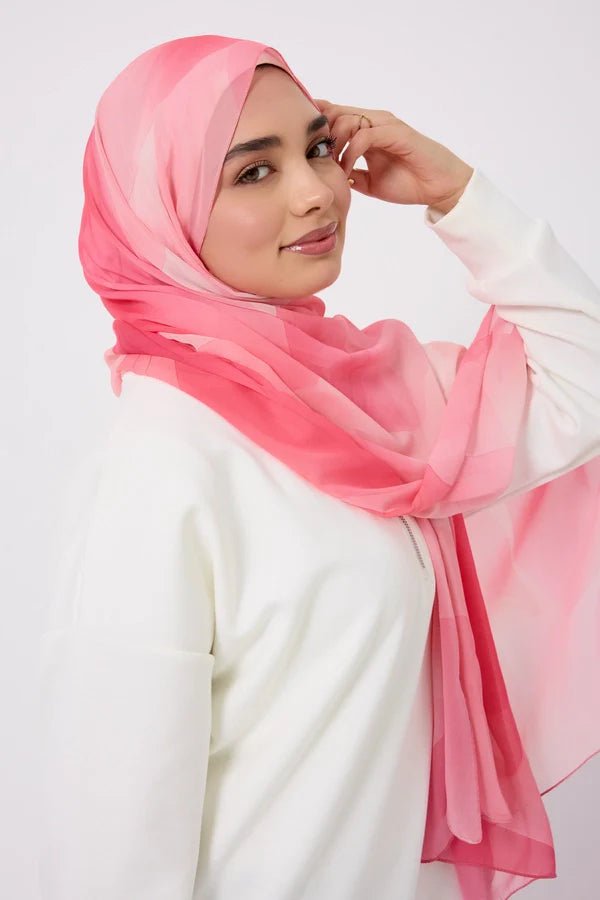 Printed Chiffon Hijab - Serene Touch La Vie Bien Printed Chiffon Hijab - Serene Touch