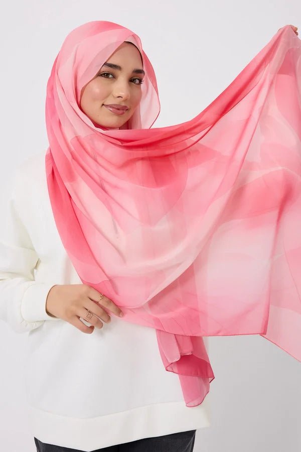 Printed Chiffon Hijab - Serene Touch La Vie Bien Printed Chiffon Hijab - Serene Touch