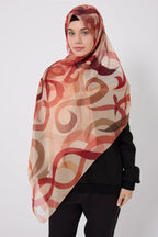 Printed Chiffon Hijab - Shape of Thoughts La Vie Bien Printed Chiffon Hijab - Shape of Thoughts