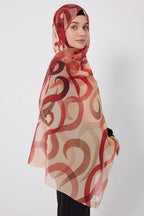 Printed Chiffon Hijab - Shape of Thoughts La Vie Bien Printed Chiffon Hijab - Shape of Thoughts