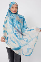 Printed Chiffon Hijab - Shape of Thoughts La Vie Bien Printed Chiffon Hijab - Shape of Thoughts