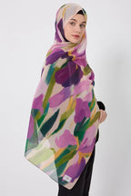 Printed Chiffon Hijab - Summer Iris