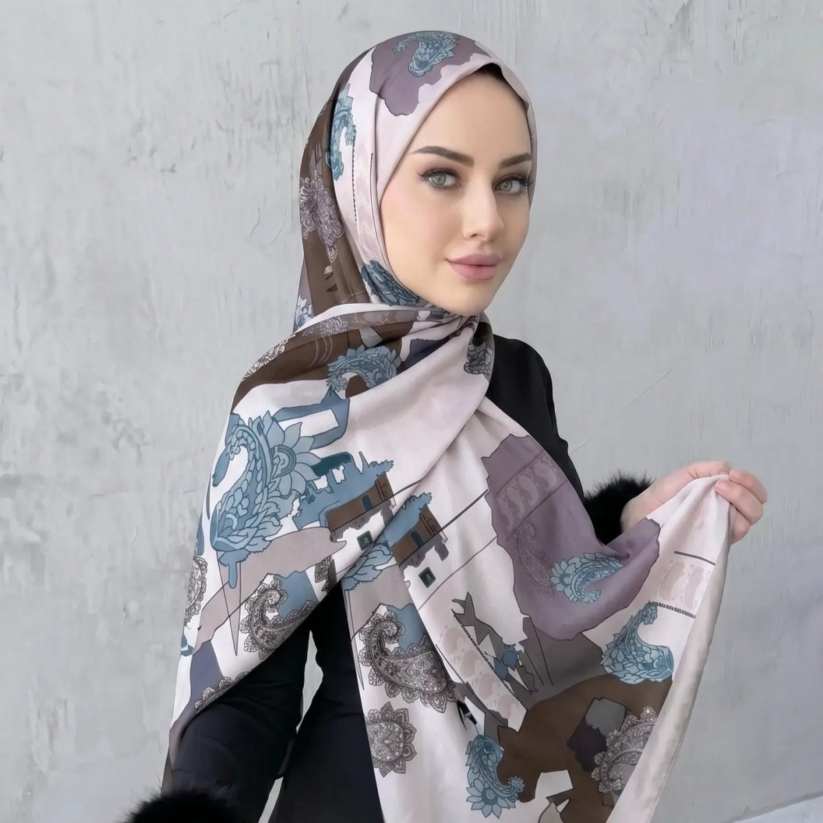 Printed Hijab Scarf(MH239) La Vie Bien Printed Hijab Scarf(MH239)