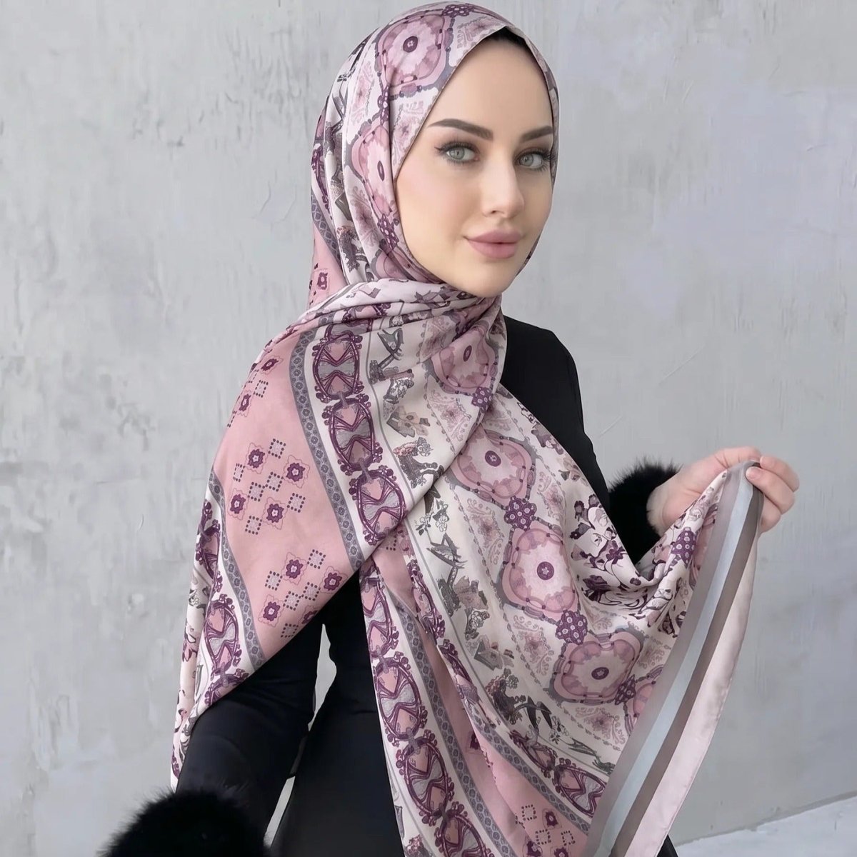 Printed Hijab Scarf(MH239) La Vie Bien Printed Hijab Scarf(MH239)